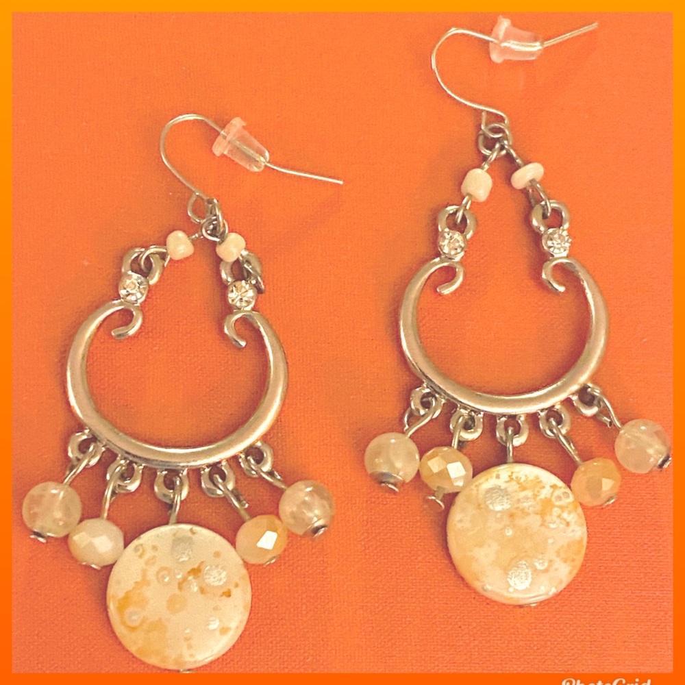 Chandelier Bead & Stone Earrings